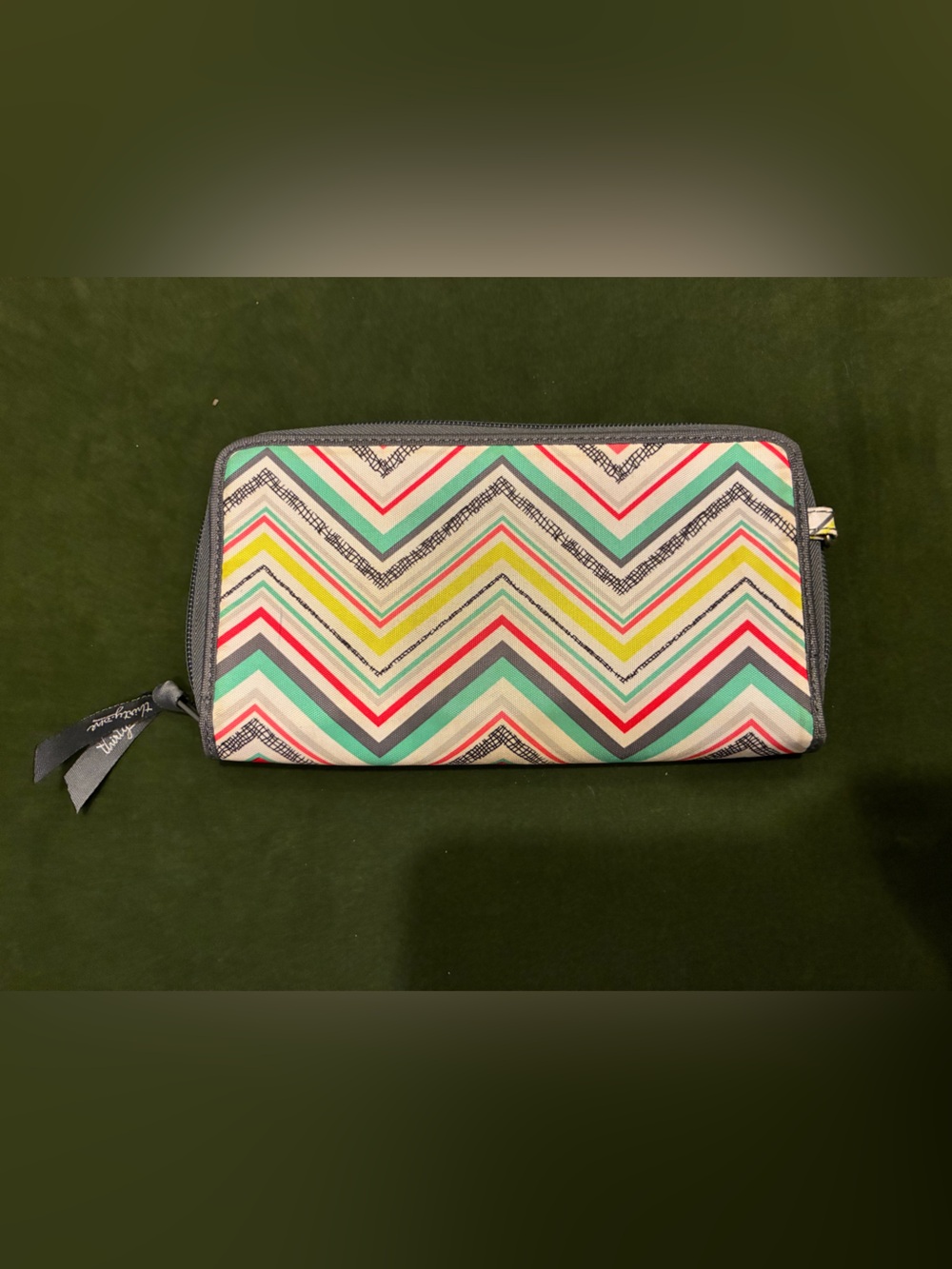 Thirty-One Coupon Clutch Multicolor Chevron Zip